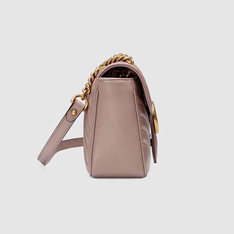 Gucci GG Marmont Small Matelasse Shoulder Bag 443497 Dusty pink